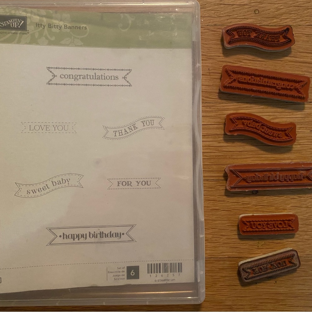 CLEARANCE! Stampin’ Up! Itty Bitty Banners Stamp Set